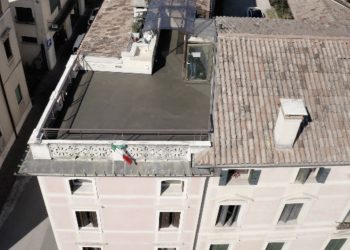 Impermeabilizzazione di un terrazzo storico a Pieve di Soligo (TV) con il sistema liquido traspirante Betonguaina di Nord Resine